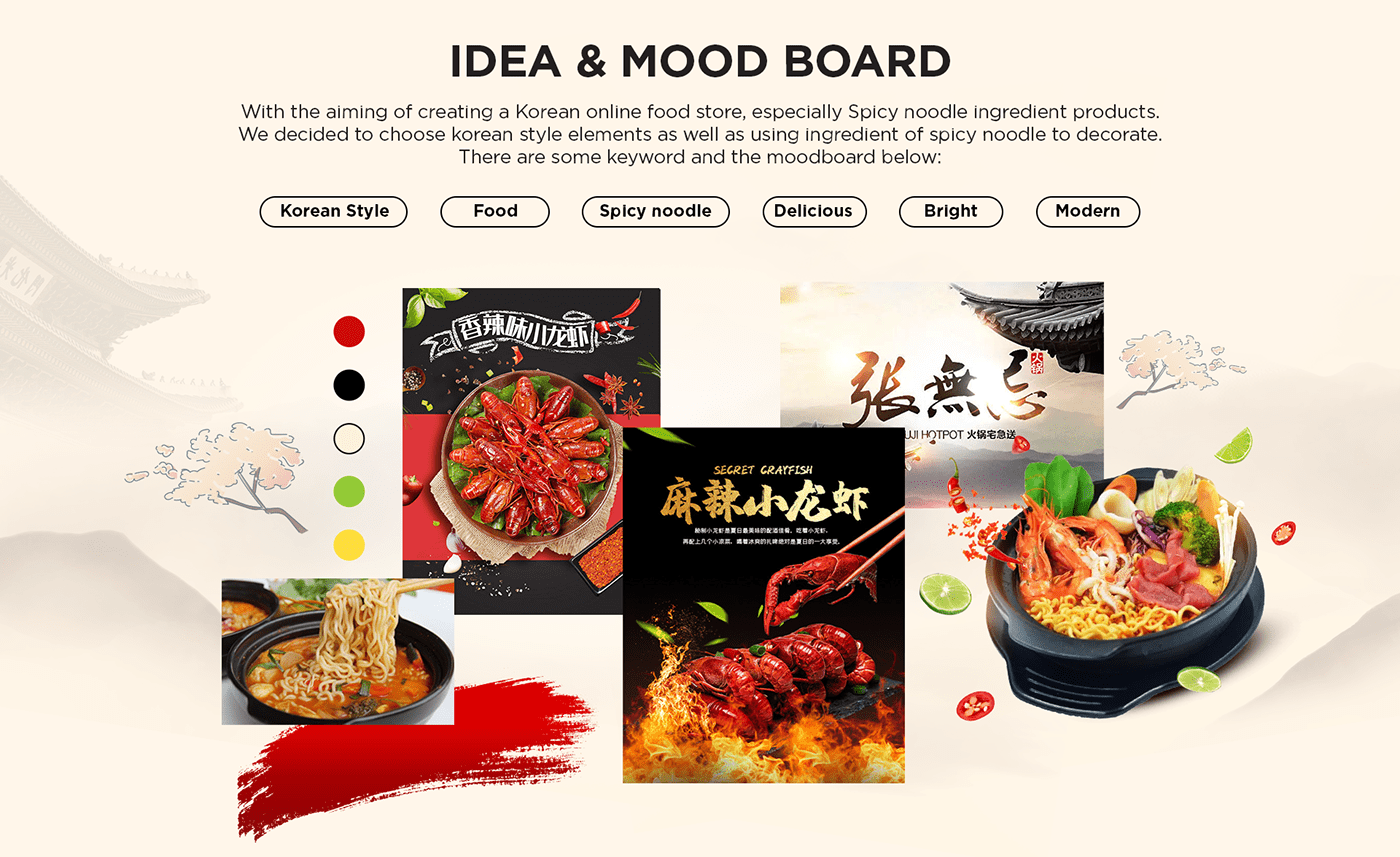 korean Ecommerce Tiki LZD lazada Shopee Keyvisual Food  landingpage graphic design 