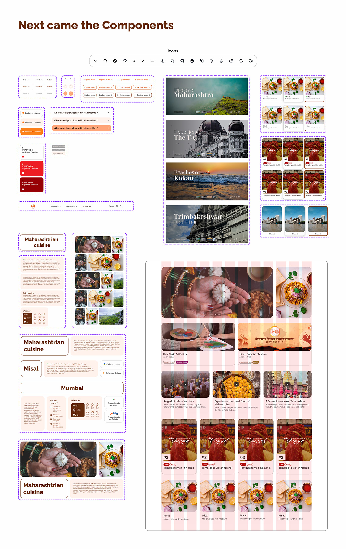 UX design UX Case Study website redesign Maharashtra tourism ux/ui Figma Website product design  ai