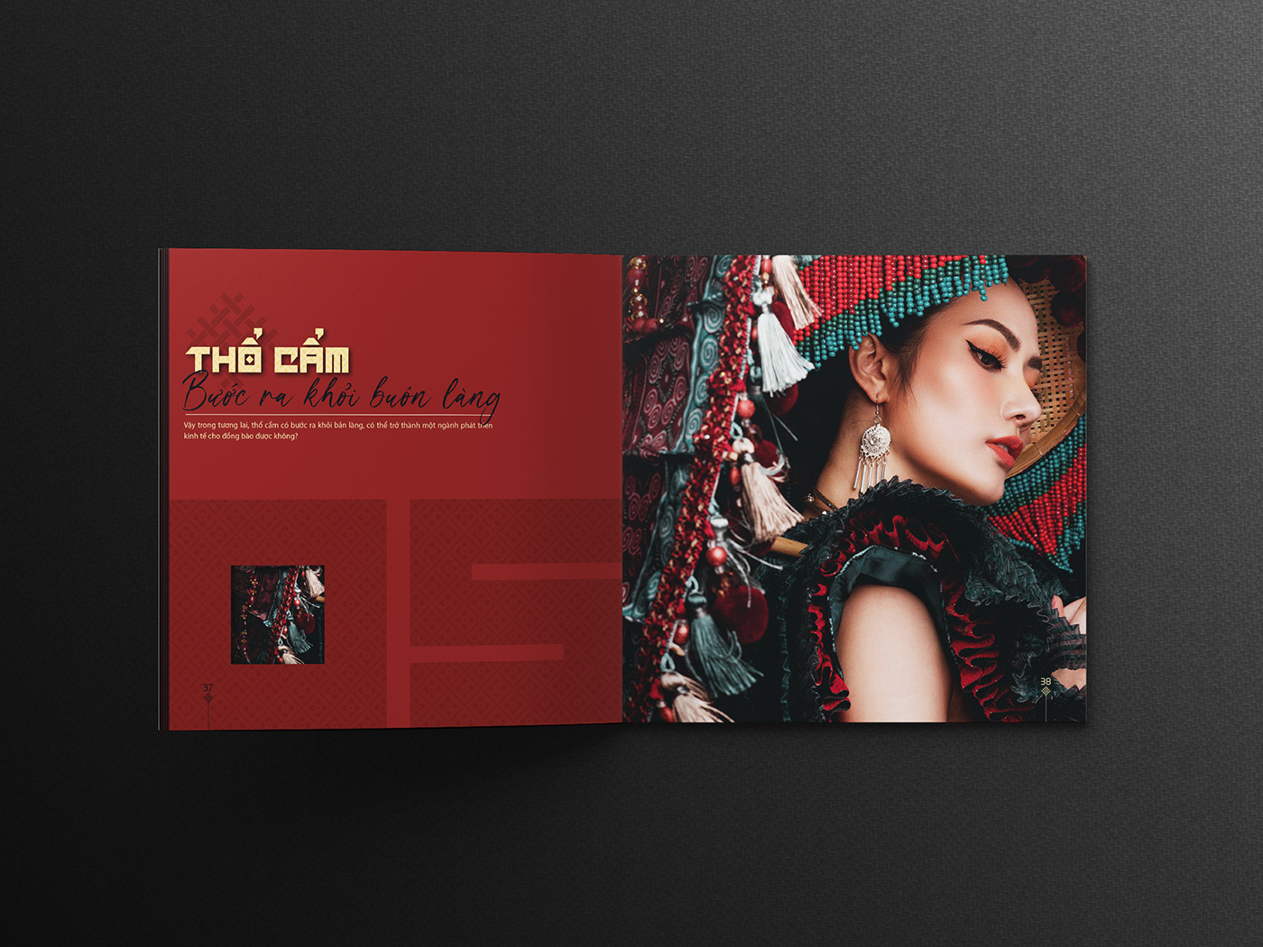 book brocade brochure brochure design Clothing culture design vietnam