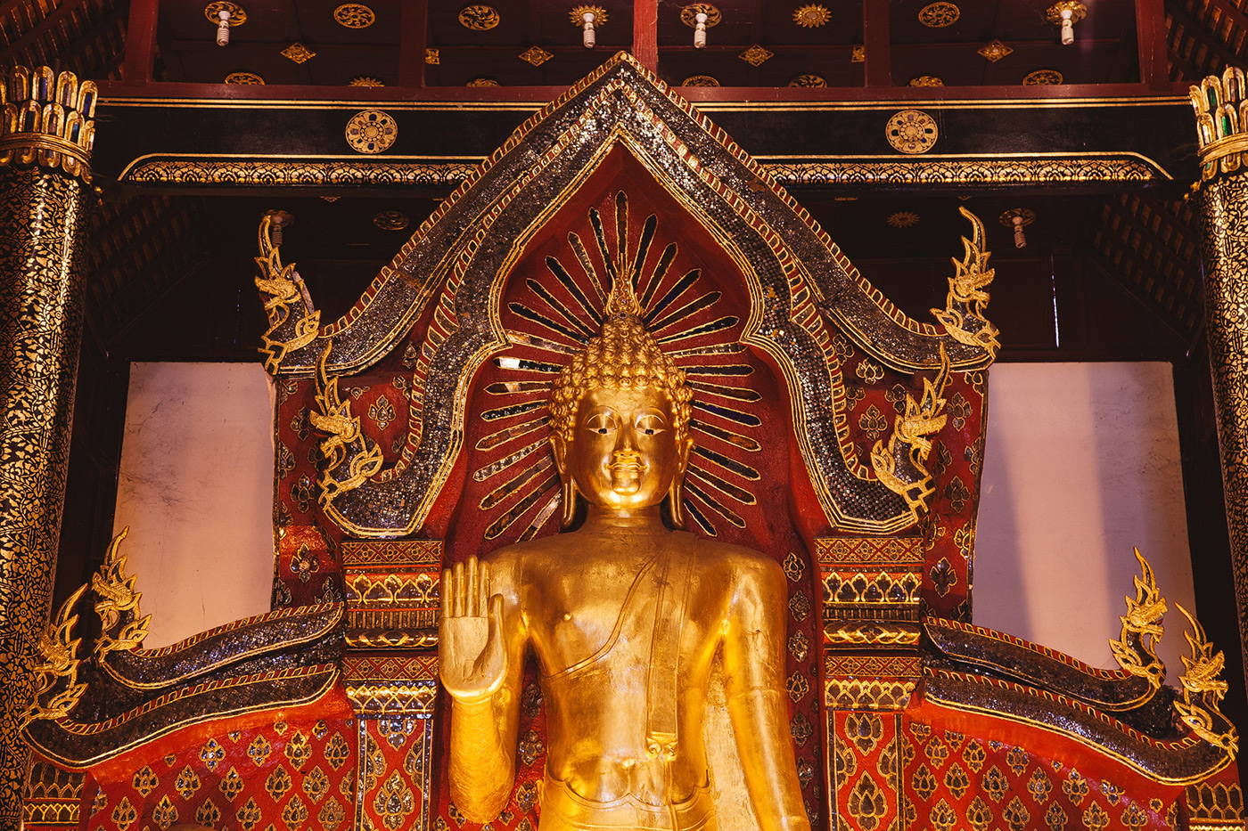 Thailand chiang Mai rai Wat temple White buddhism bar elephant