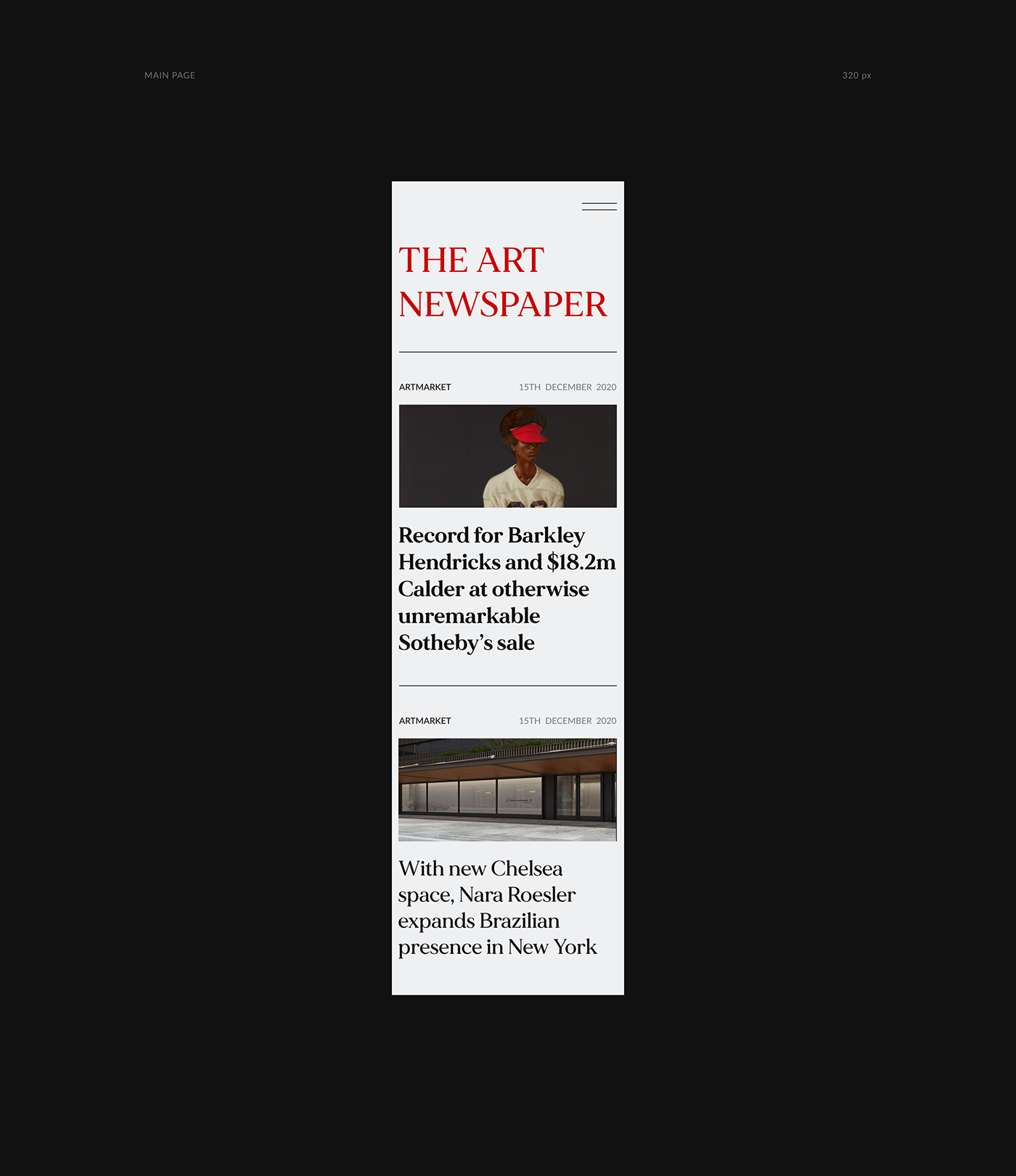 art news news website the art newspaper UI UI/UX user experience ux Web Design  Website