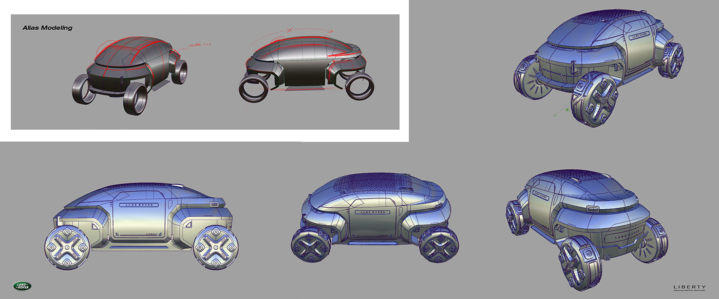 industrial design  car design concept design Land Rover concept car car automobile rendering sketch automotive  
