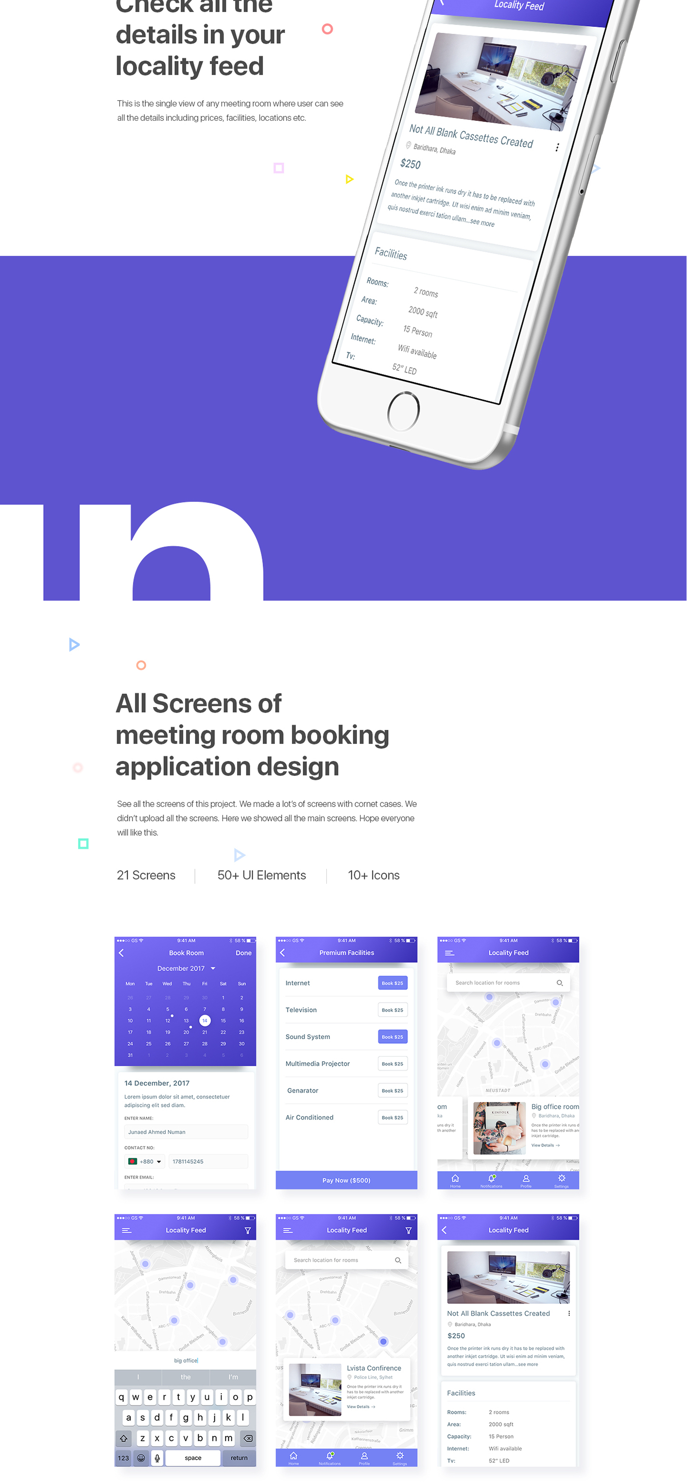 meeting room booking app iOS App UI ux design Ecommerce app design best design