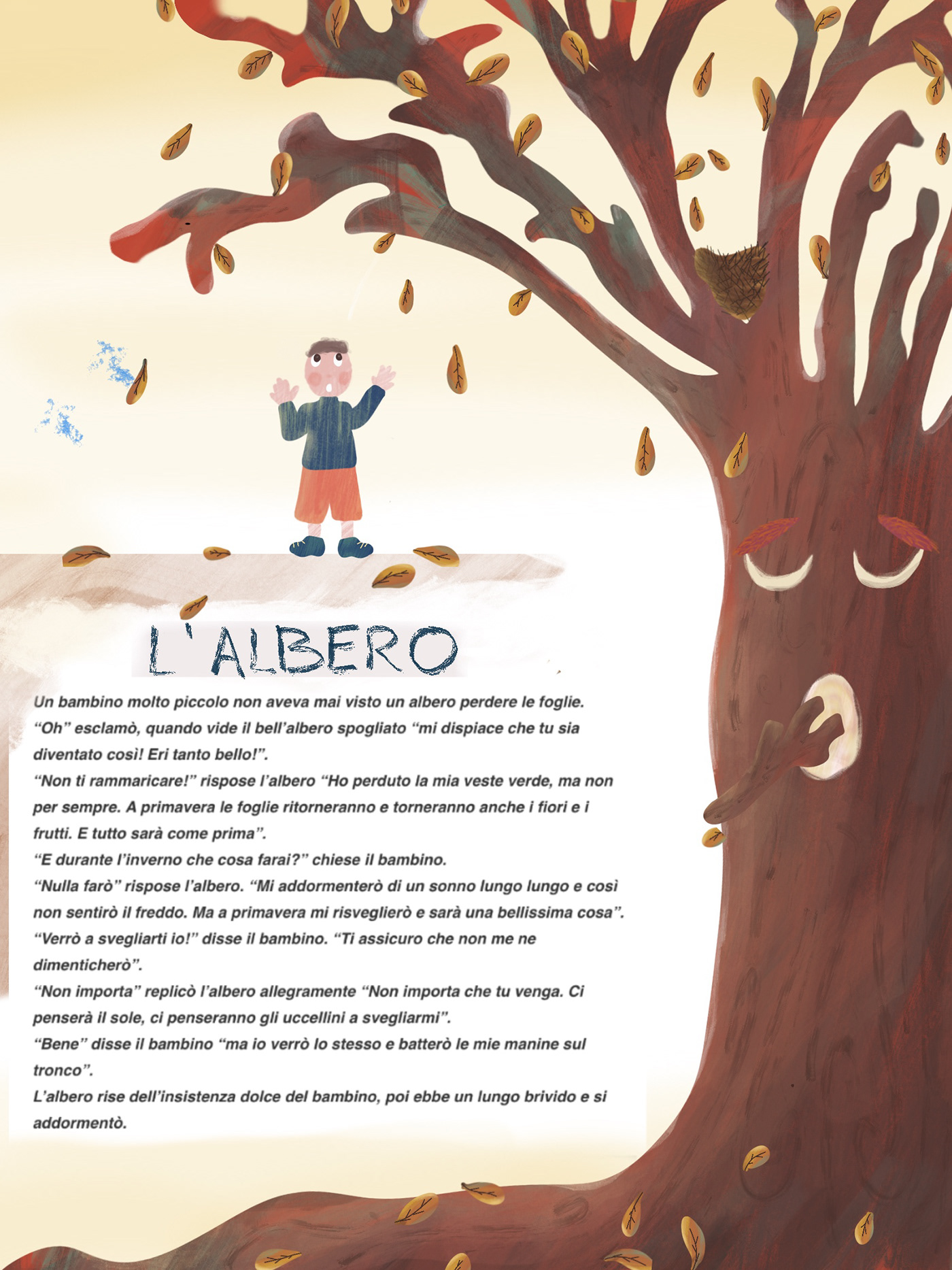illustrazione storie bambini infanzia book ILLUSTRATION  Digital Art  Procreate albero