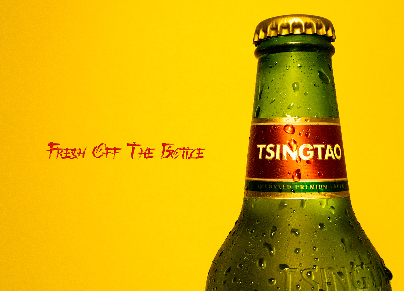 Advertising  alcohol beer Photography  photoshop student Student work TsingTao