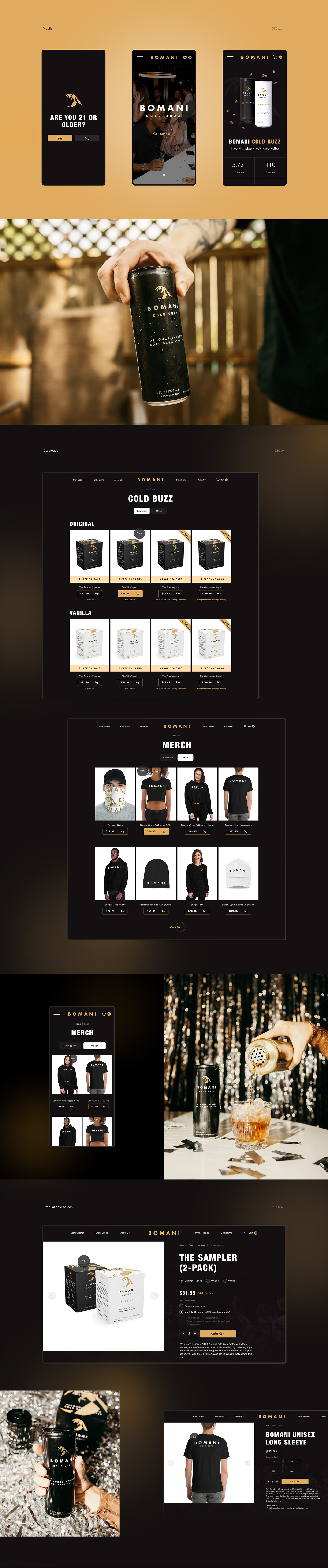 black e-commerce Fashion  luxury shop store typography   UI ux Website