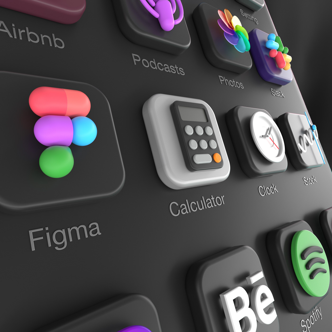 3D app app icon design apple big sur c4d design icons ios UI