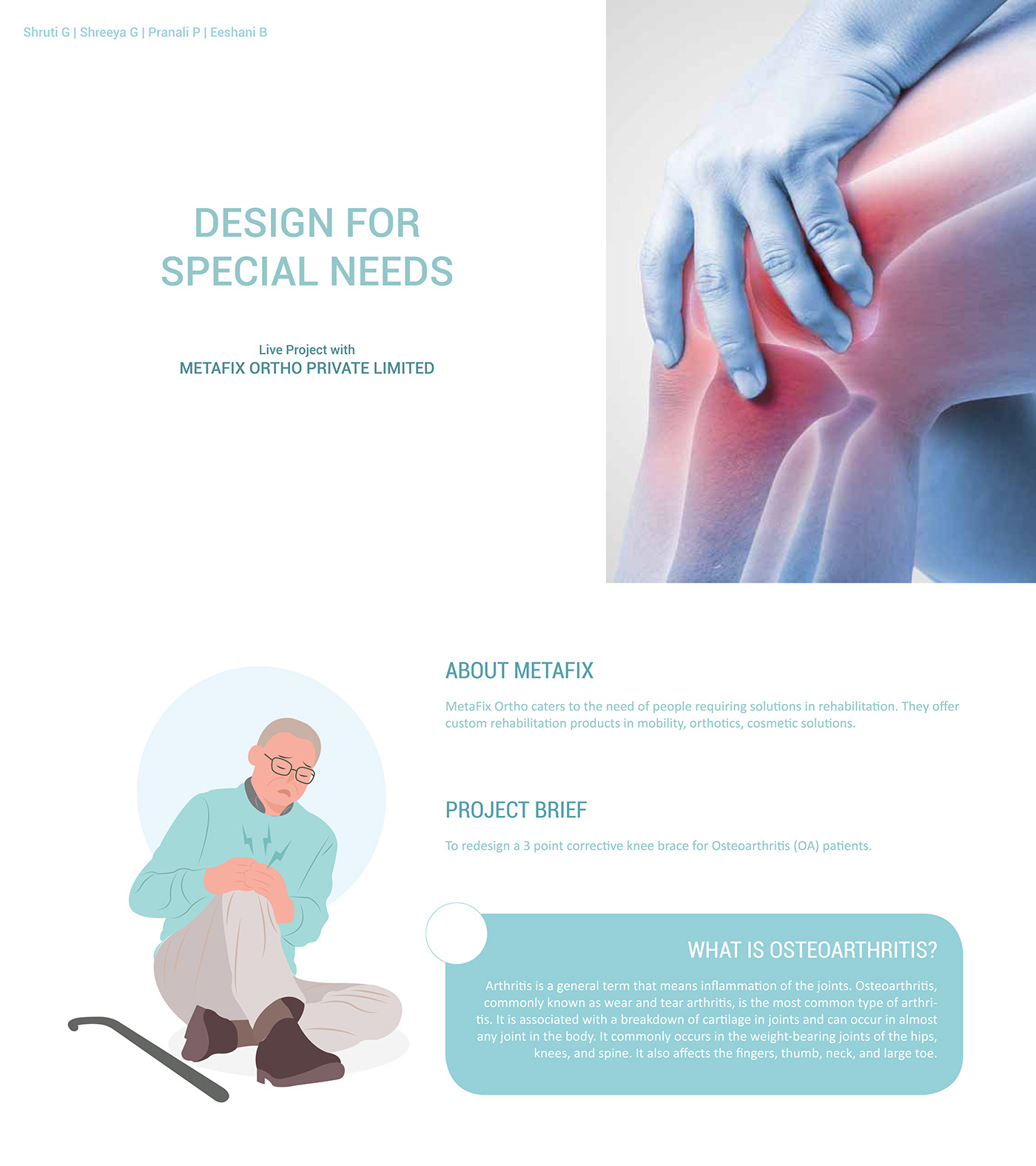 brace industrial design  knee knee brace Medical Product osteoarthritis patients product design  research
