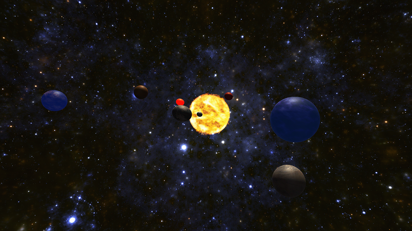 solar system Planets universe galaxy stars cosmos astronaut model beauty Sun