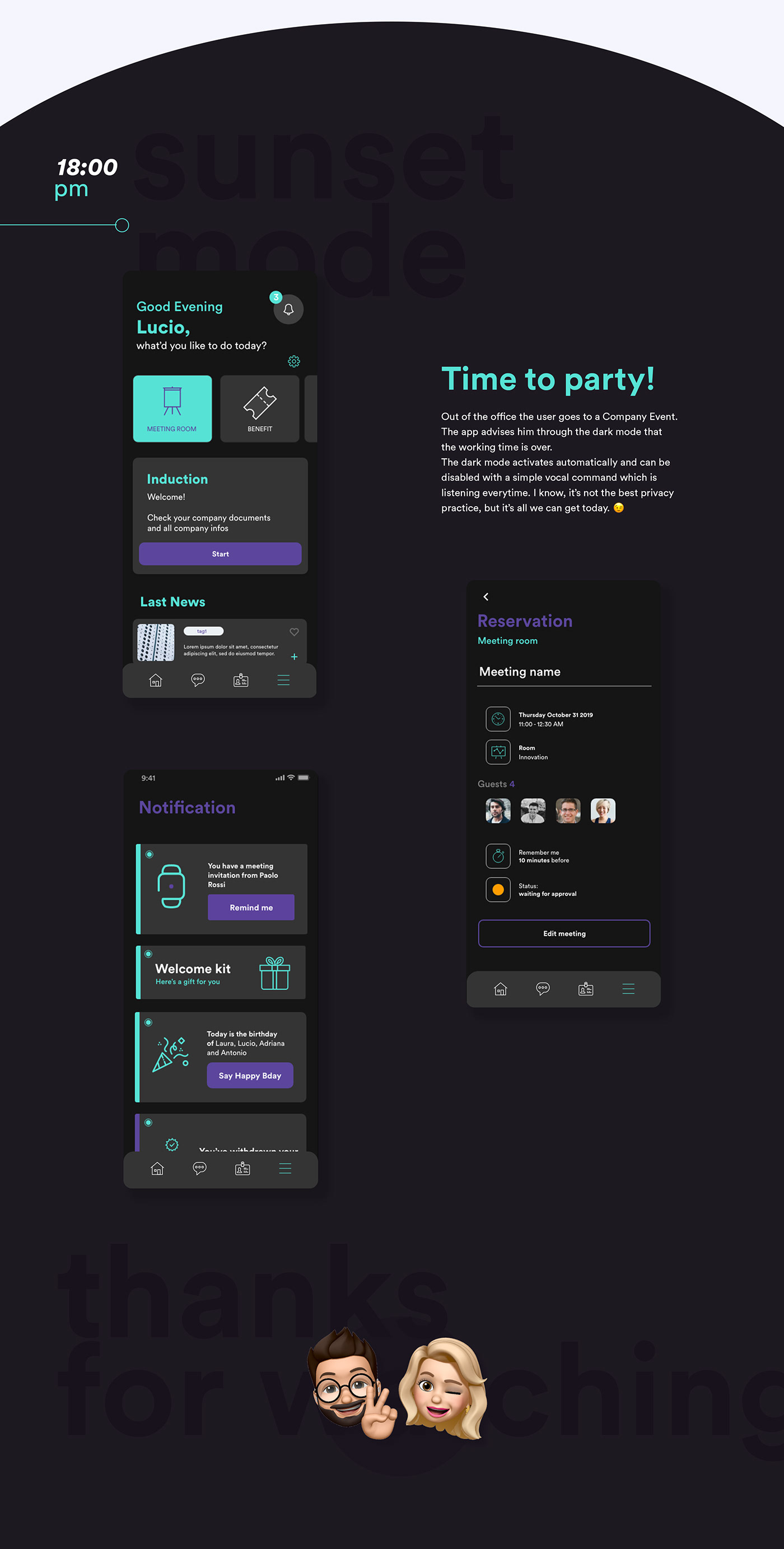 app ux UI design mobile dark mode ios android business company