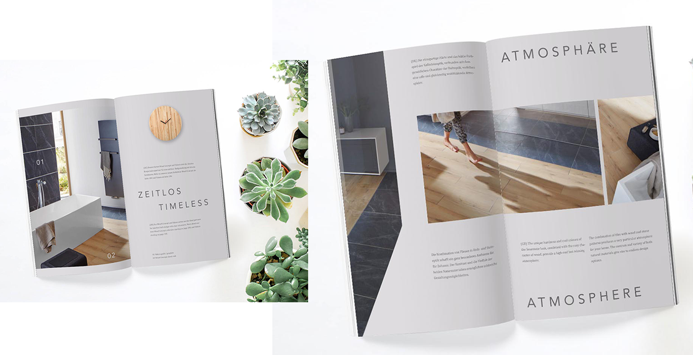 tiles look book Catalogue annual catalogue editorail print Interior minimalistic