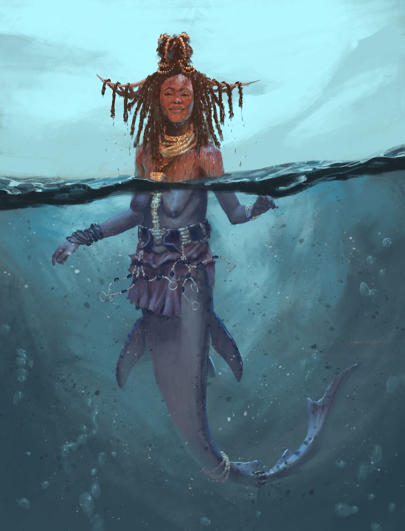 digital painting   pintura mermaid sereia rpg fantasy creature