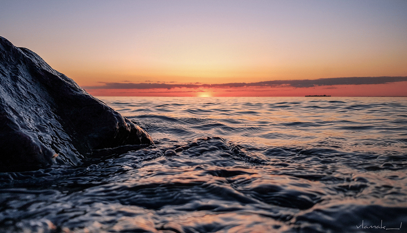 macro mobile sea Sun sunset вода закат макро море солнце