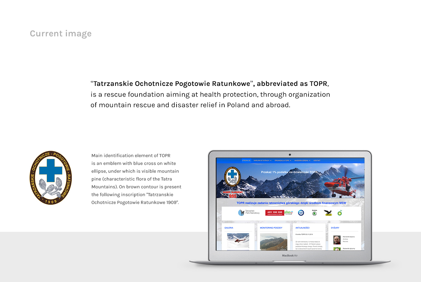 topr rescue poland Webdesign branding  rebranding logo ID mountains