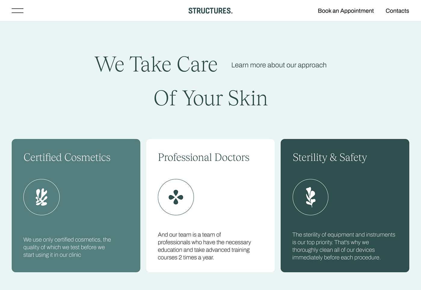 beauty skincare healthcare cosmetics Cosmetology skin brand identity branding  graphic design  Web Design 