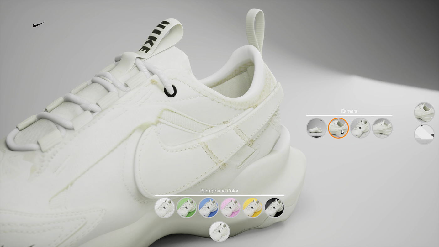 footwear shoes Nike sneakers Advertising  Unreal Engine 5 3D visualization interactive