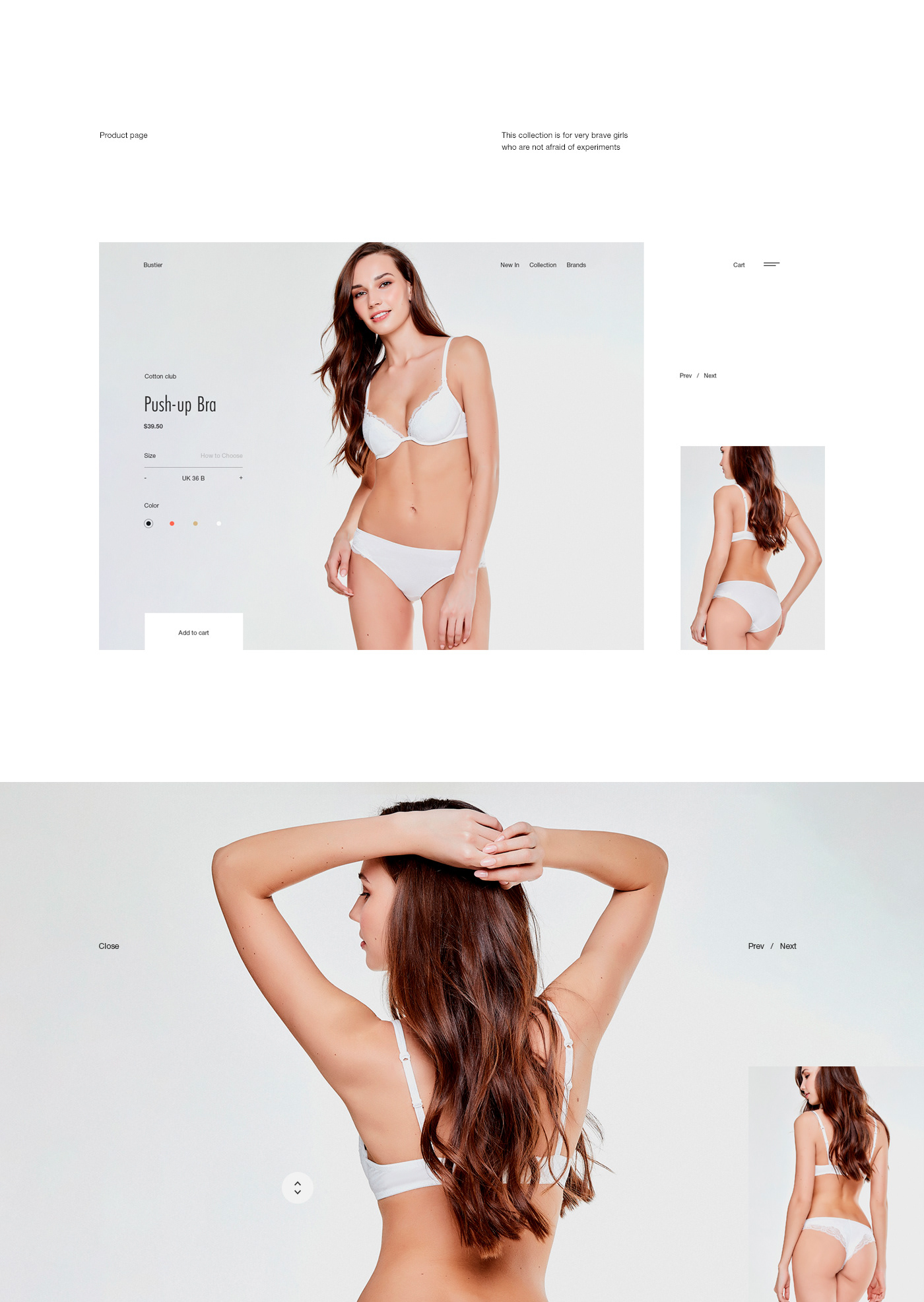 promo clean Web Webdesign UI ux concept store Minimalism lingerie