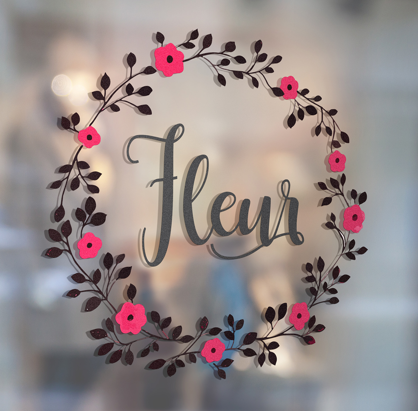 branding  Flower Shop typography  