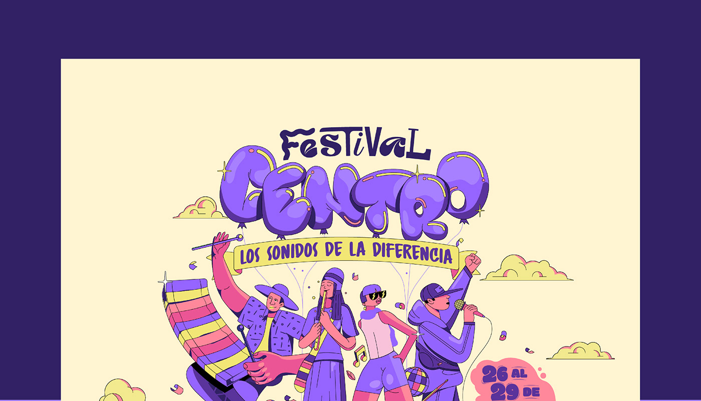 festival music art direction  brand identity centro bogota ilustration Logotype type poster