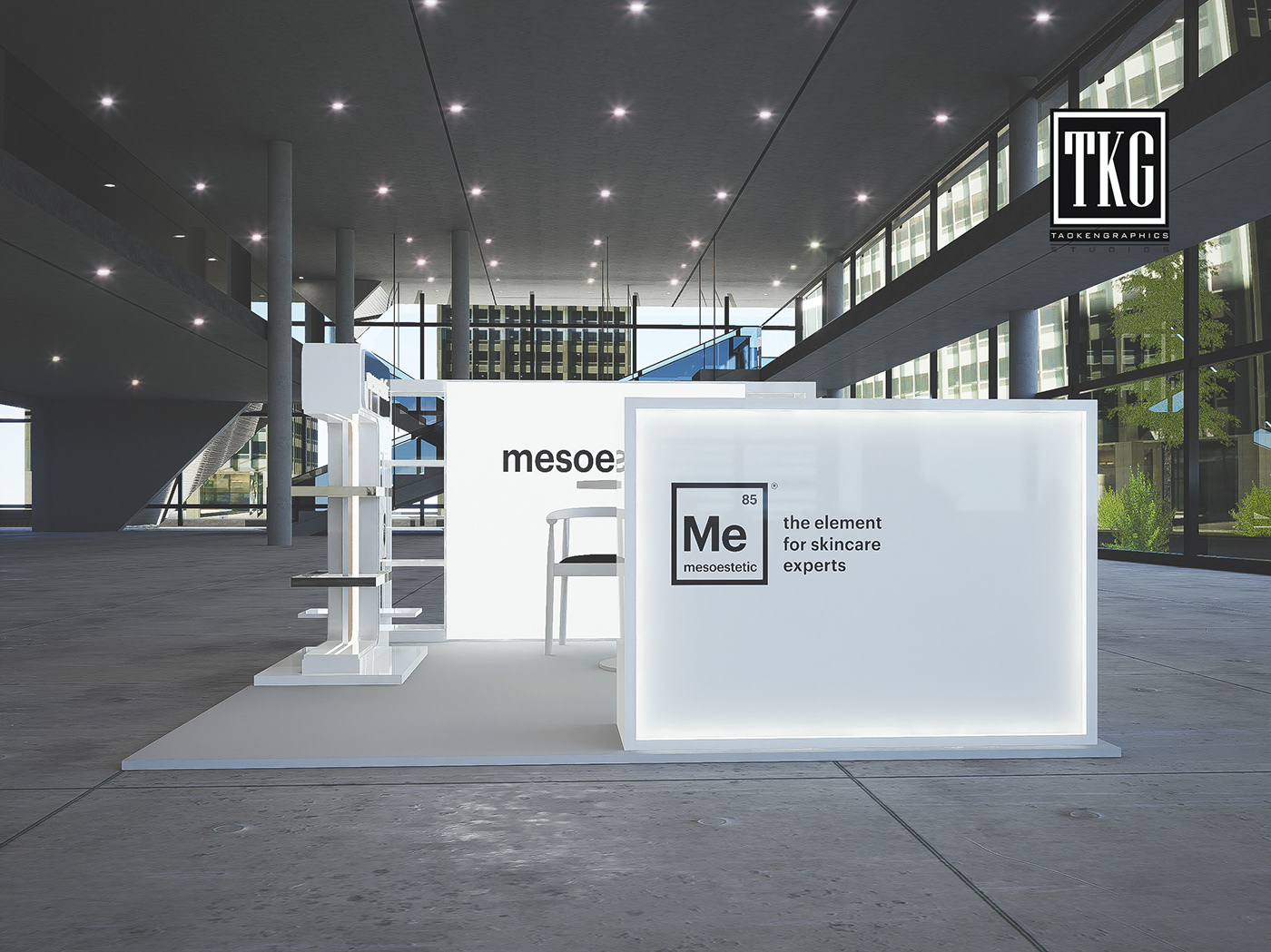 mesoestetic Trade Show booth design Exhibition Design  graphic design 