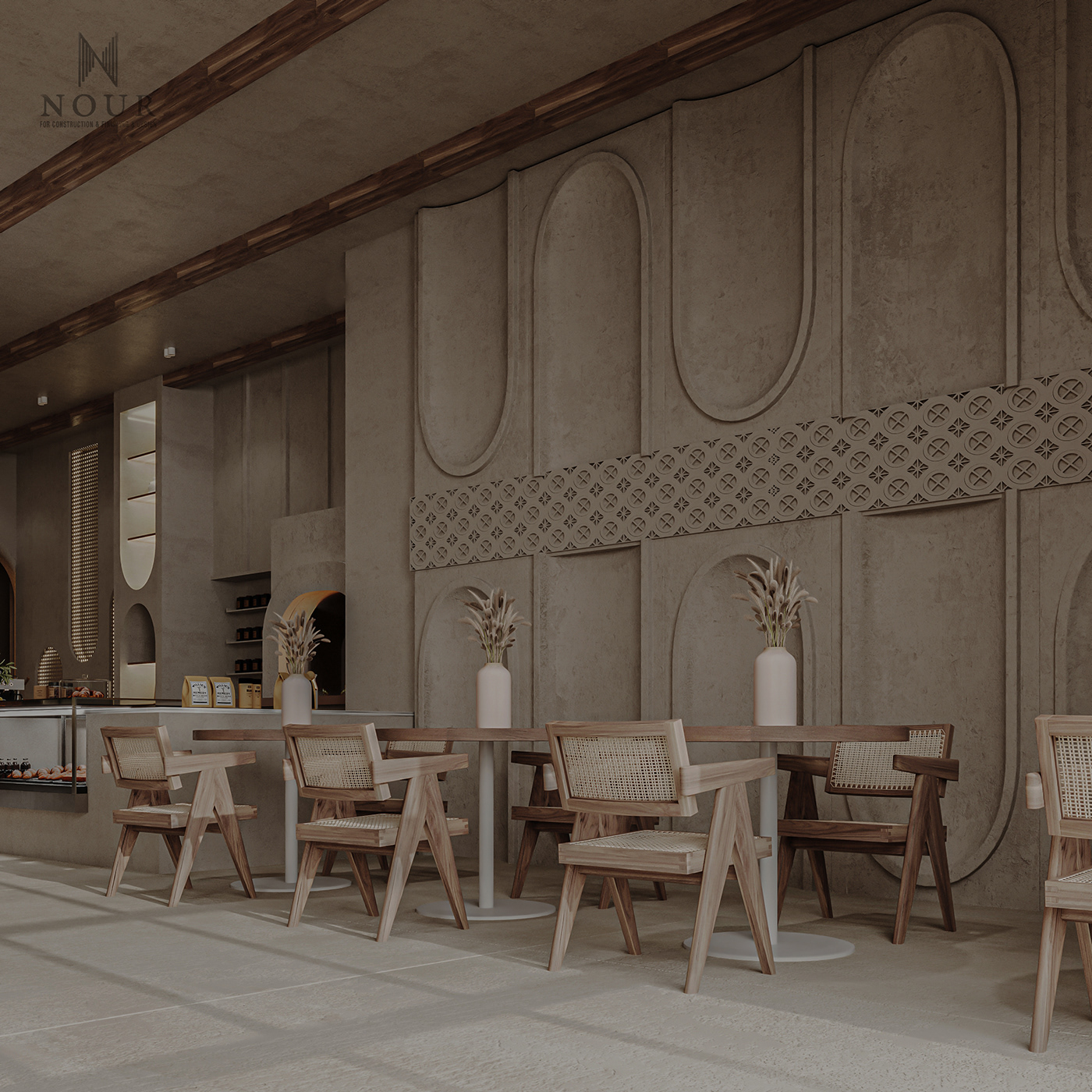 interior design  design Coffee modern architecture visualization 3ds max exterior 3D Render