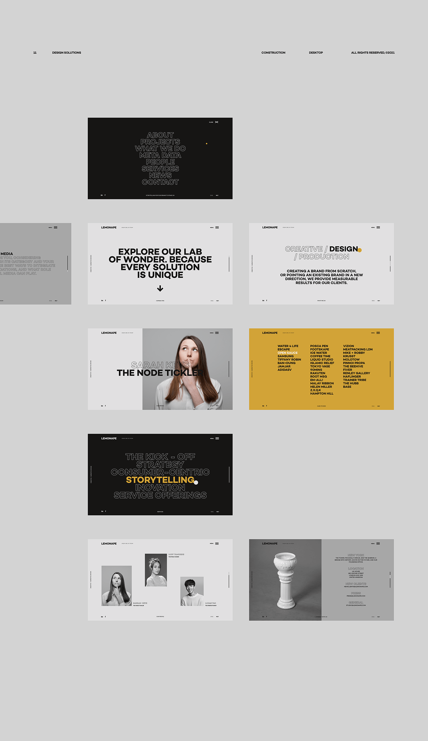 agency art direction  branding  company website Photography  Web Design  typography   interaction UI/UX graphic design 