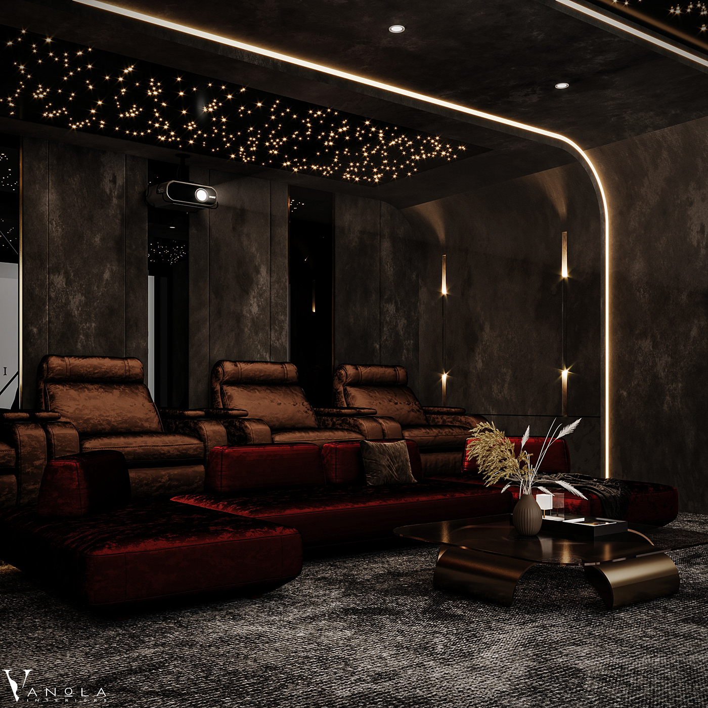 Cinema design home modern luxury logo visualization architecture interior design  exterior