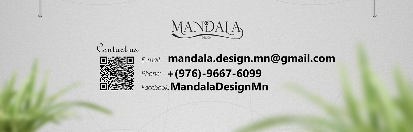 Mandala design Interior logo poster mongoliga branding 