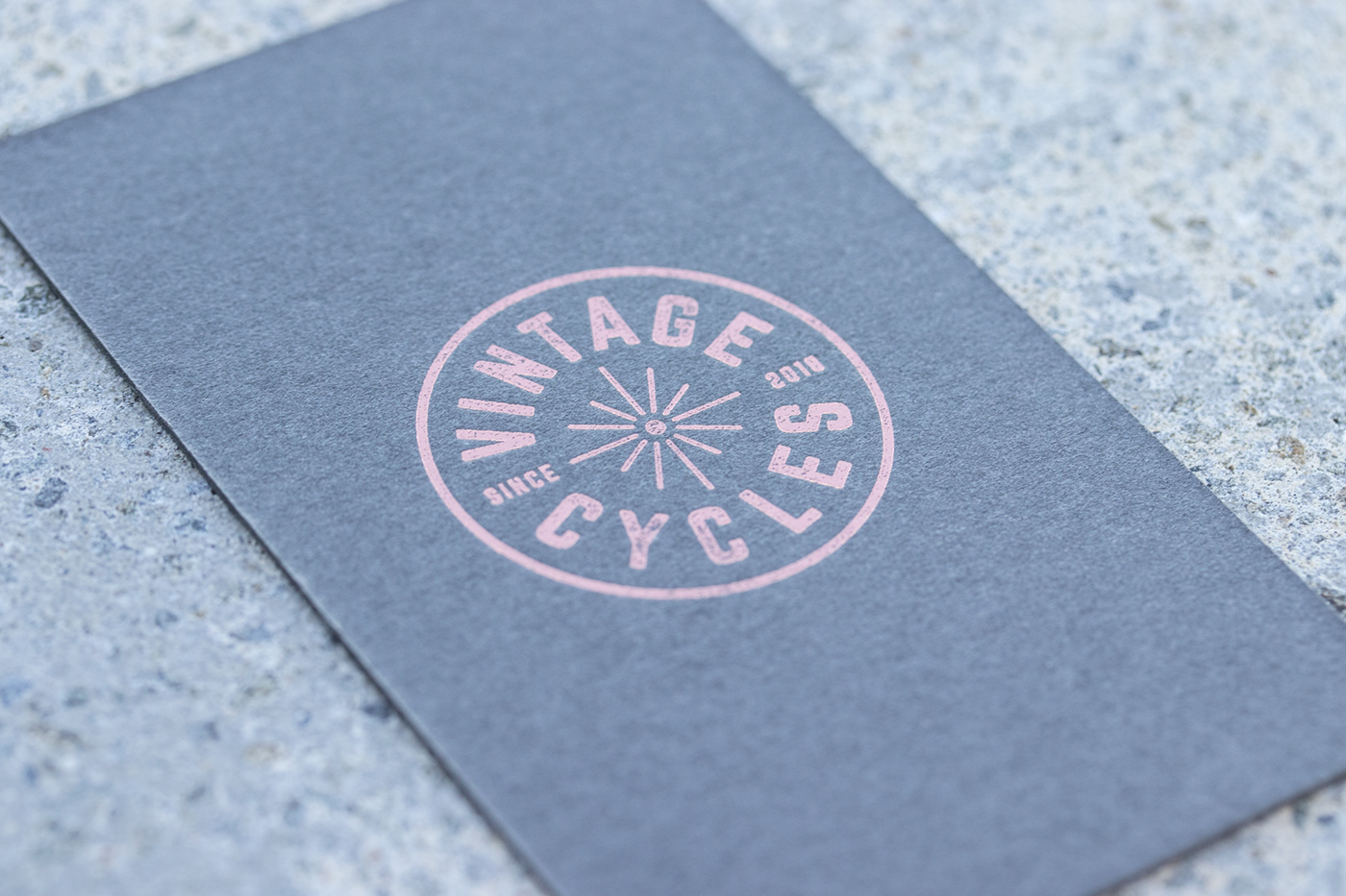 branding  Bike print finish imprint New Zealand vintage circle Signage copper