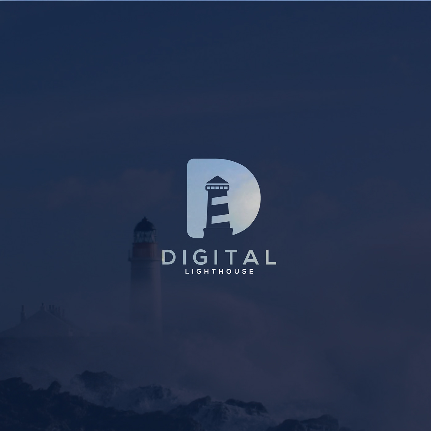 lighthouse logo sea logo beach logo digital lighthouse logo Modern Logo creative logo minimal logo
