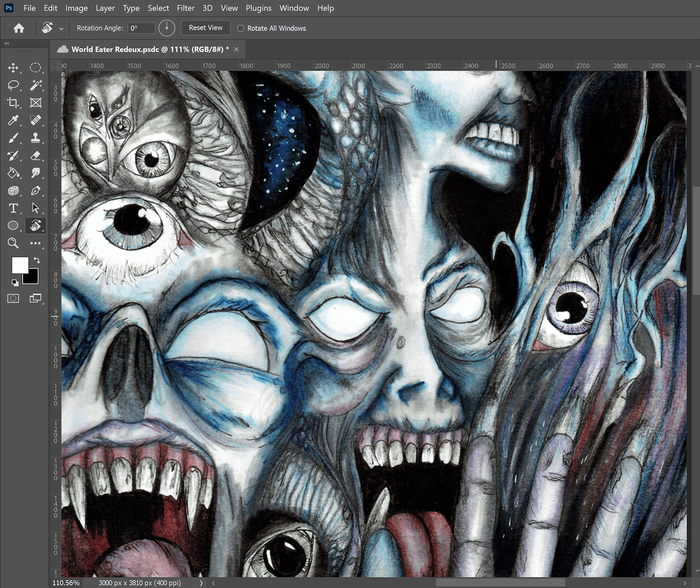 concept art dark Digital Art  digital illustration fantasy horror monster painting   Space  watercolor