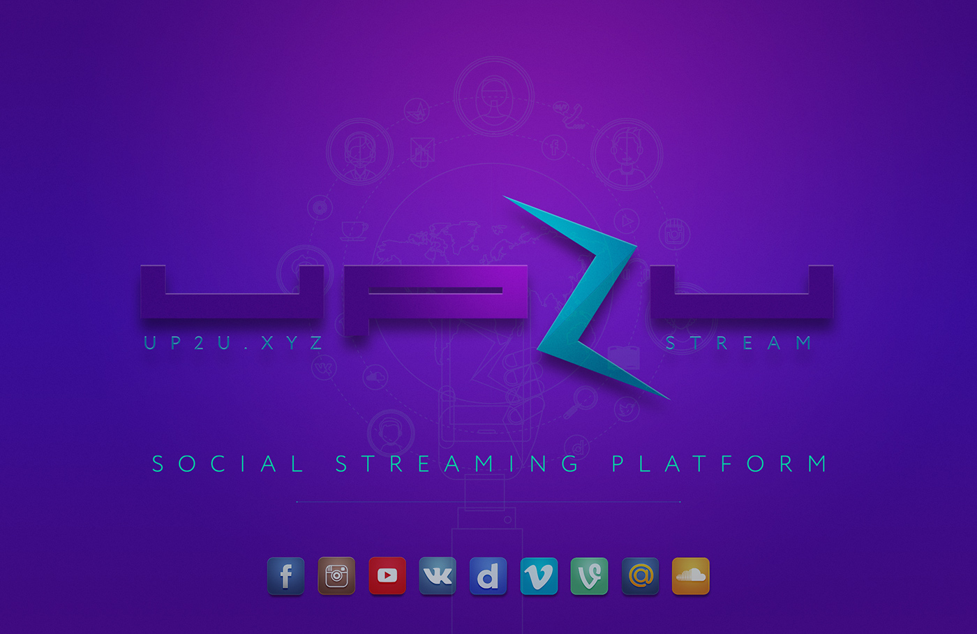 up2u social Streaming Platform logo up2u.xyz