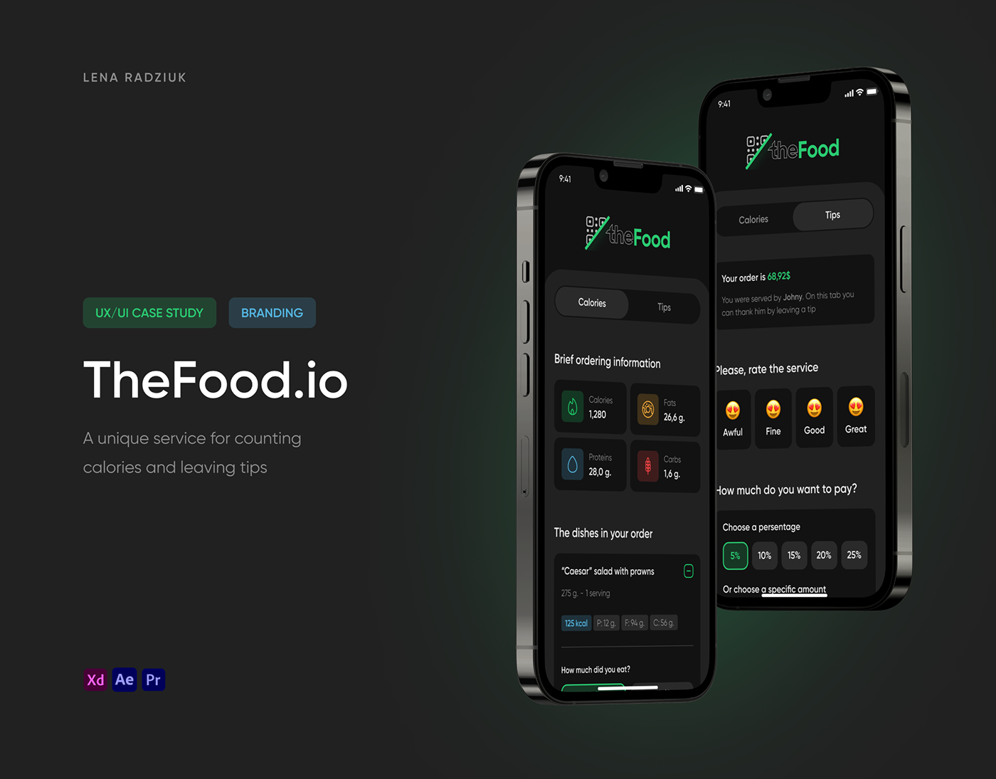 brand identity calories design e-tips Foodtech healthcare Mobile app mobile design UI/UX user interface