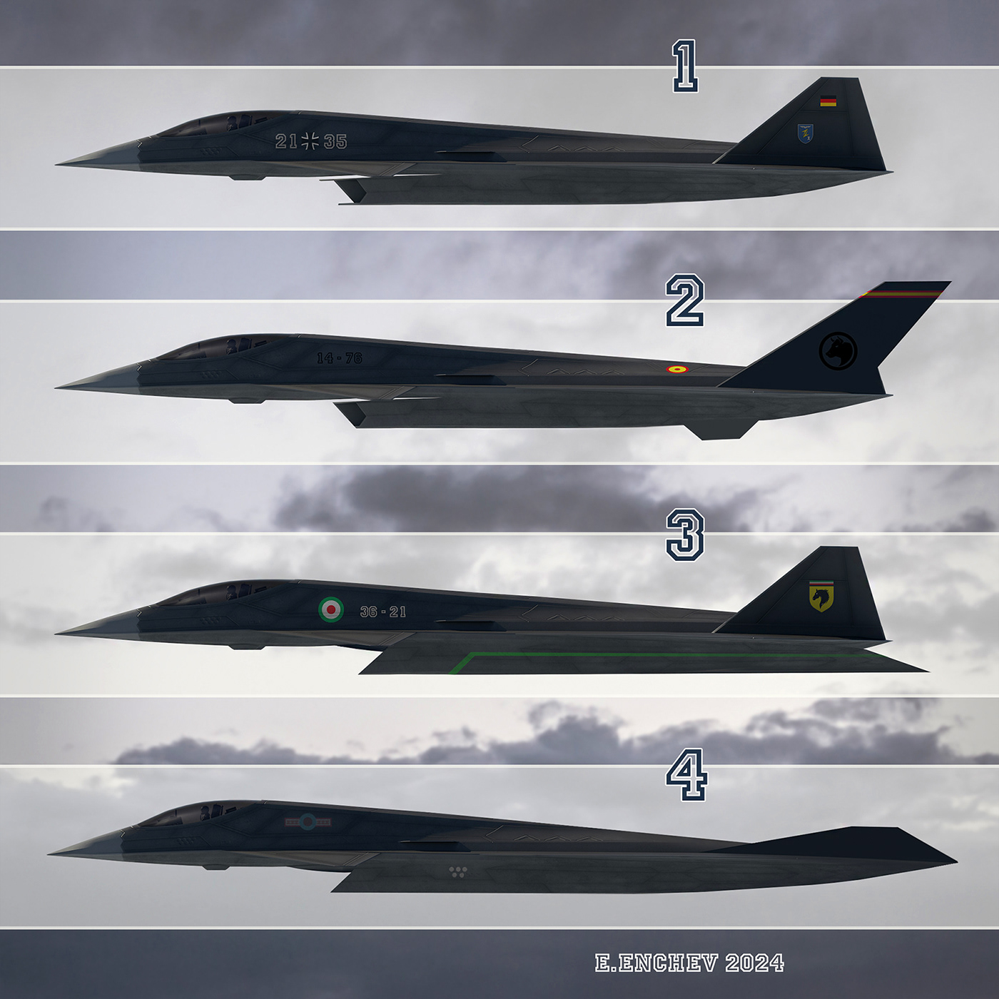 Aircraft concept design Military aviation Fighter stealth Noai airplane ww2