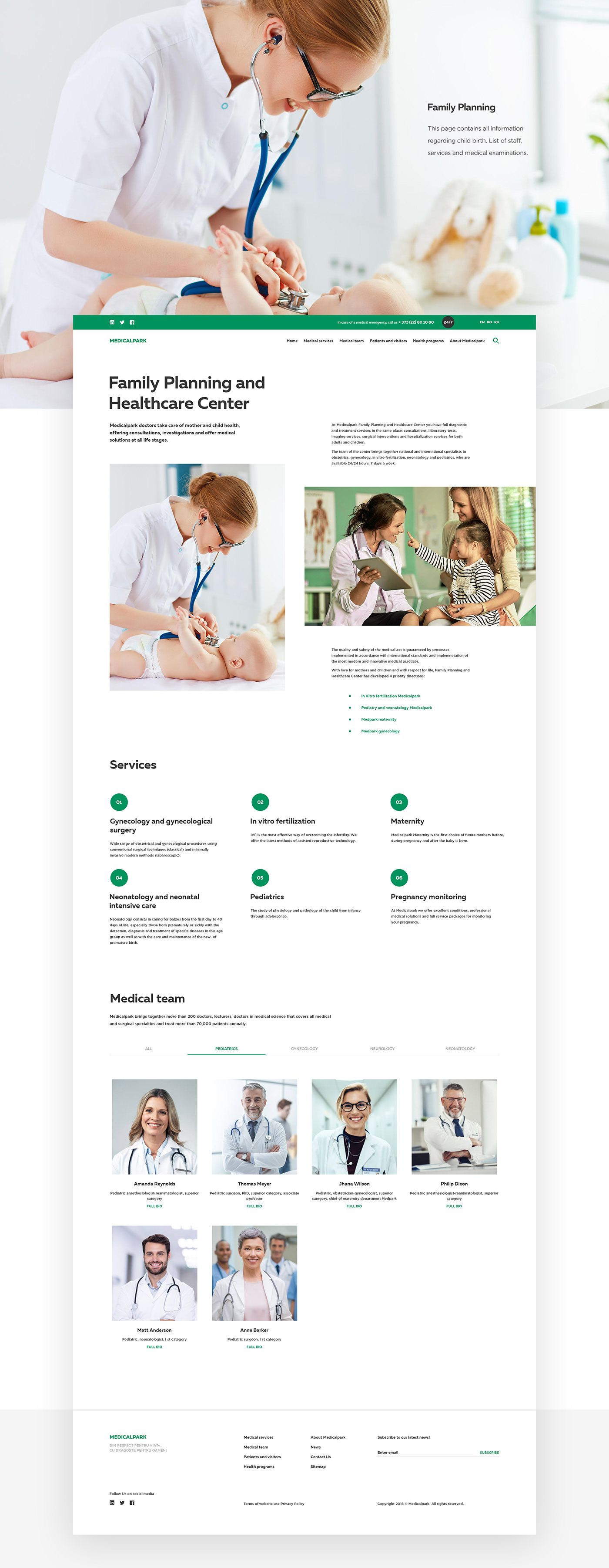 medicine clinic Health hospital Web Website design UI Responsive trends