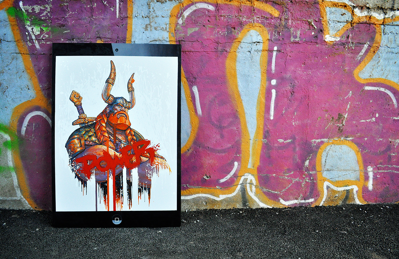 free poster canvas iPad Graffiti plarium warrior streetart art tutorial
