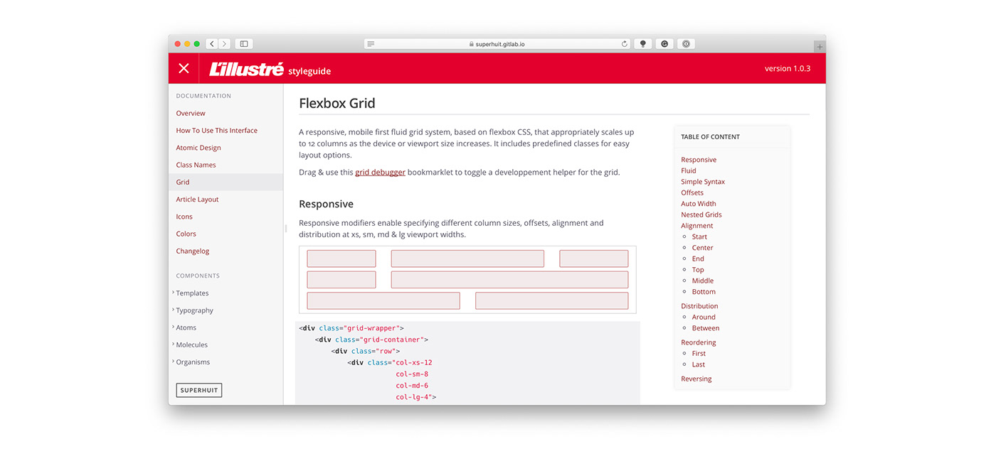 styleguide magazine UI Interface Website redesign