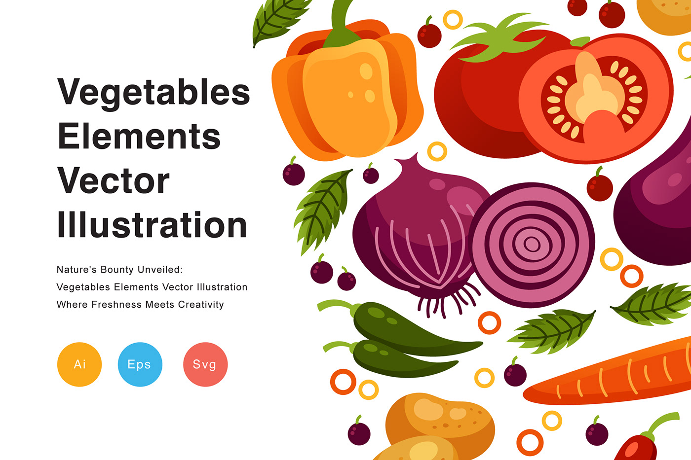 vegetables vector ILLUSTRATION  Nature garden Culinary peppers Greens tomatoes carrots