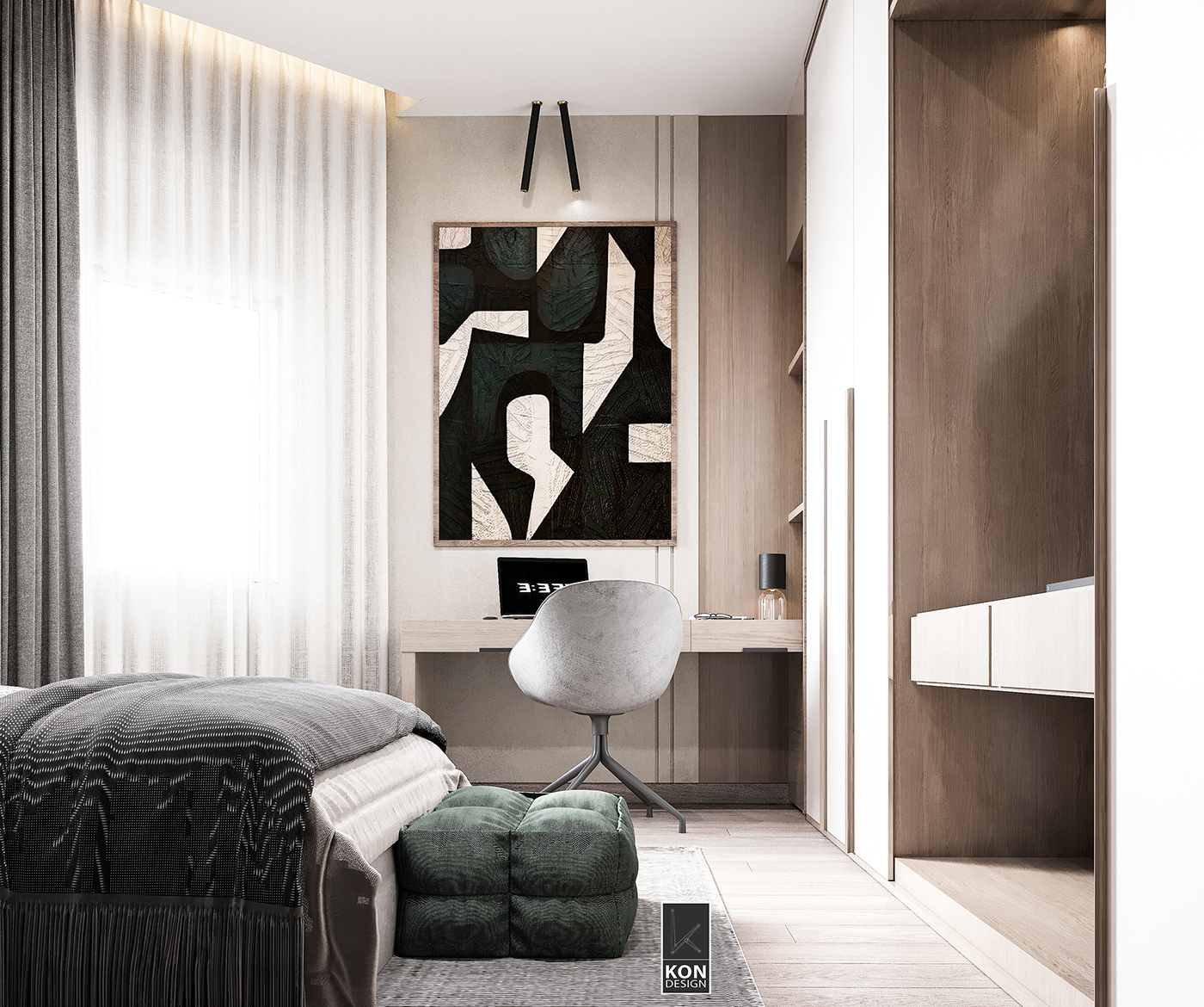 bedroom interior design  Interior Render visualization design simple creative 3dsmax guestbedroom