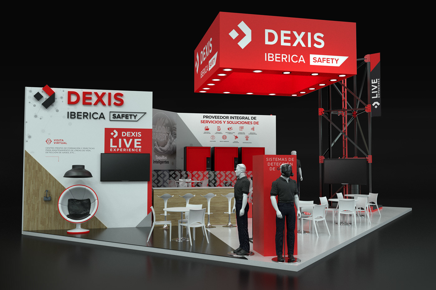 design DEXIS SAFETY exhibiton Fair Ibérica products safety Show SICUR Stand
