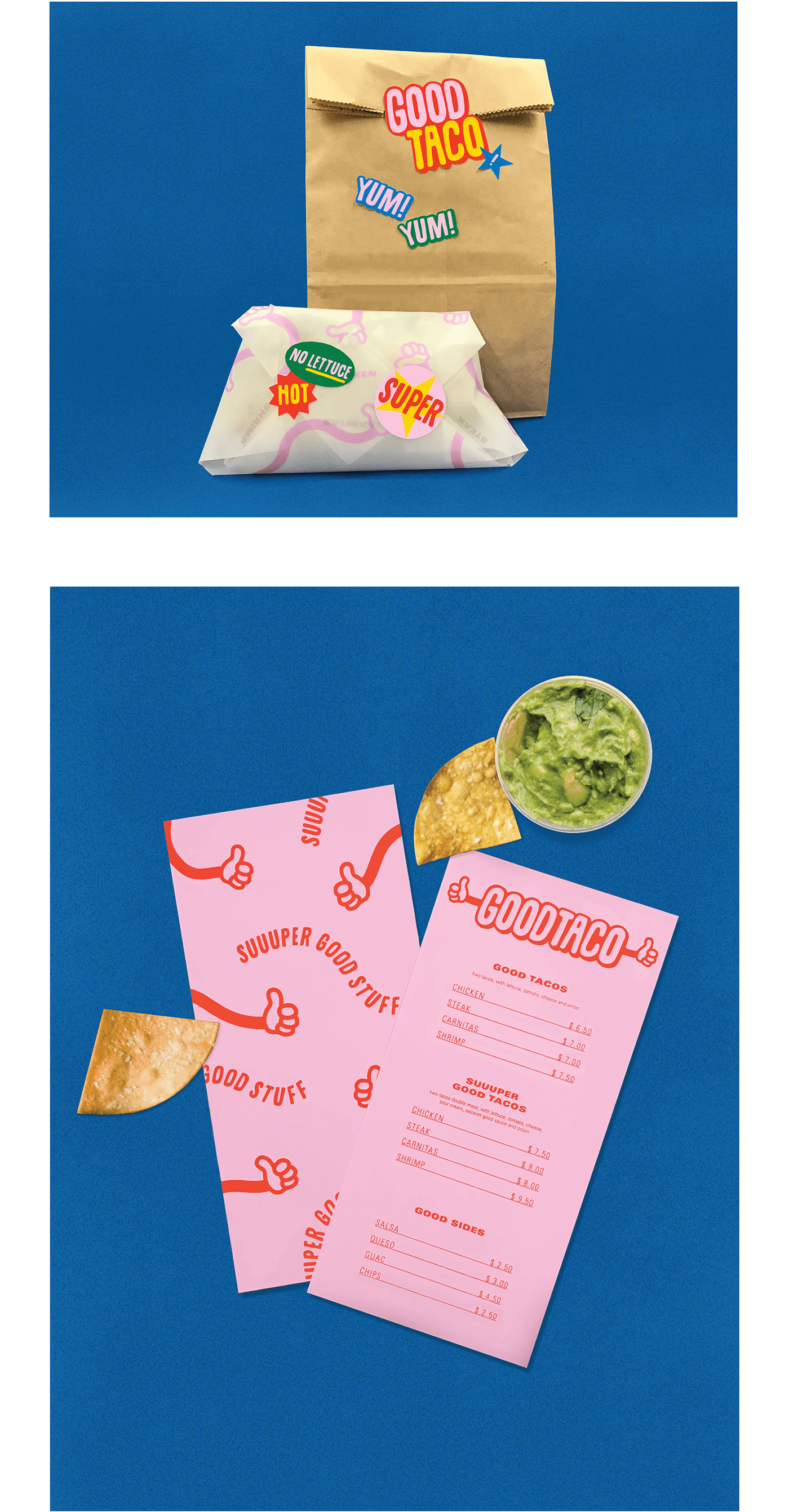 fast food packaging Packaging branding  Tacos menu Mexican restaurant