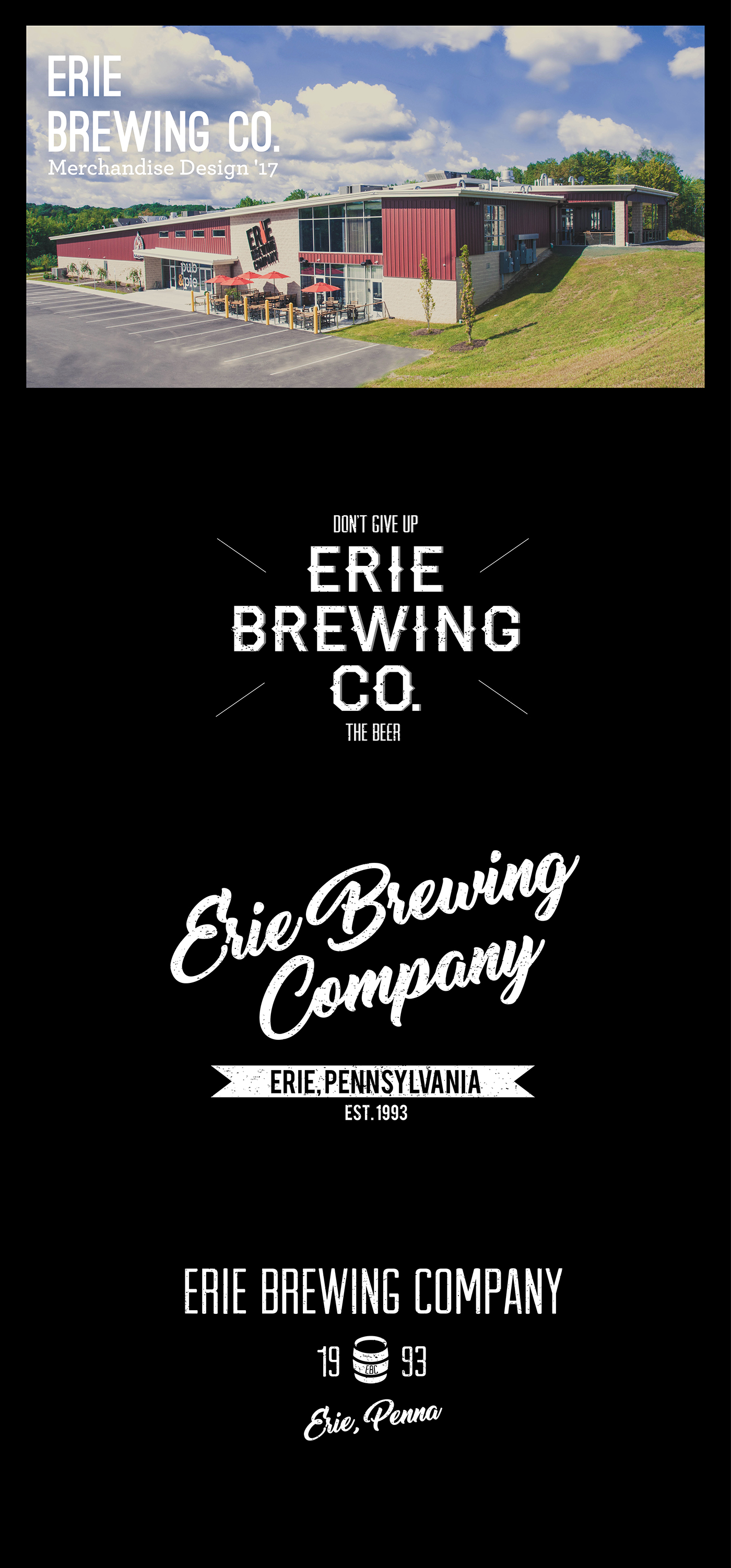 Merchandise Design design typography   Photography  t-shirt hat brewing company erie Pennsylvania vintage