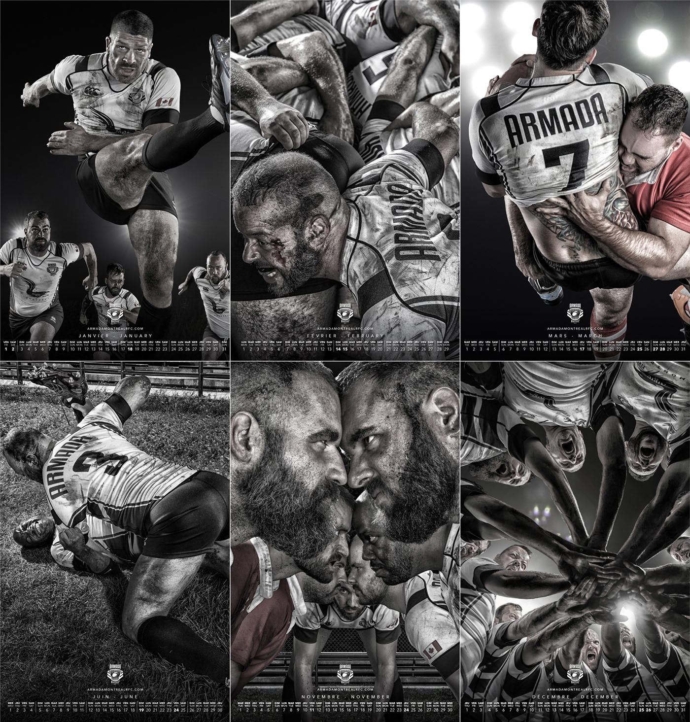 calendar design sports photography graphic design  adobe illustrator photoshop Rugby Sports Design gay art amateur photography