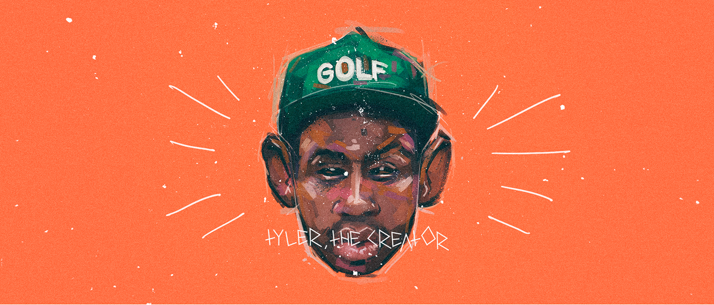 Fan Art cartoon Tyler tyler the creator rapper hip hop poster music portrait editorial