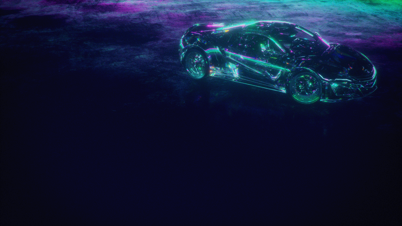 3D Acura c4d car cinema4d glass neon nsx octane transparent