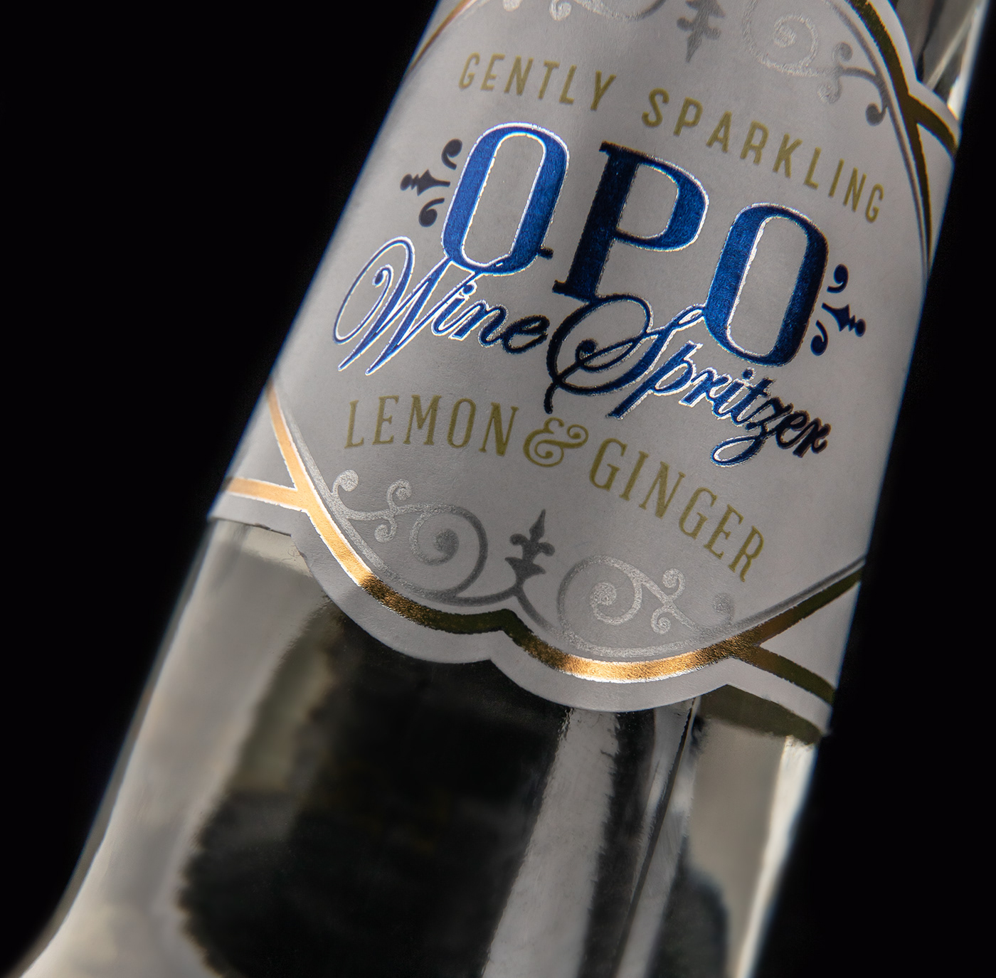 premium wine Spritzer Packaging Spirits Label typography   ornaments