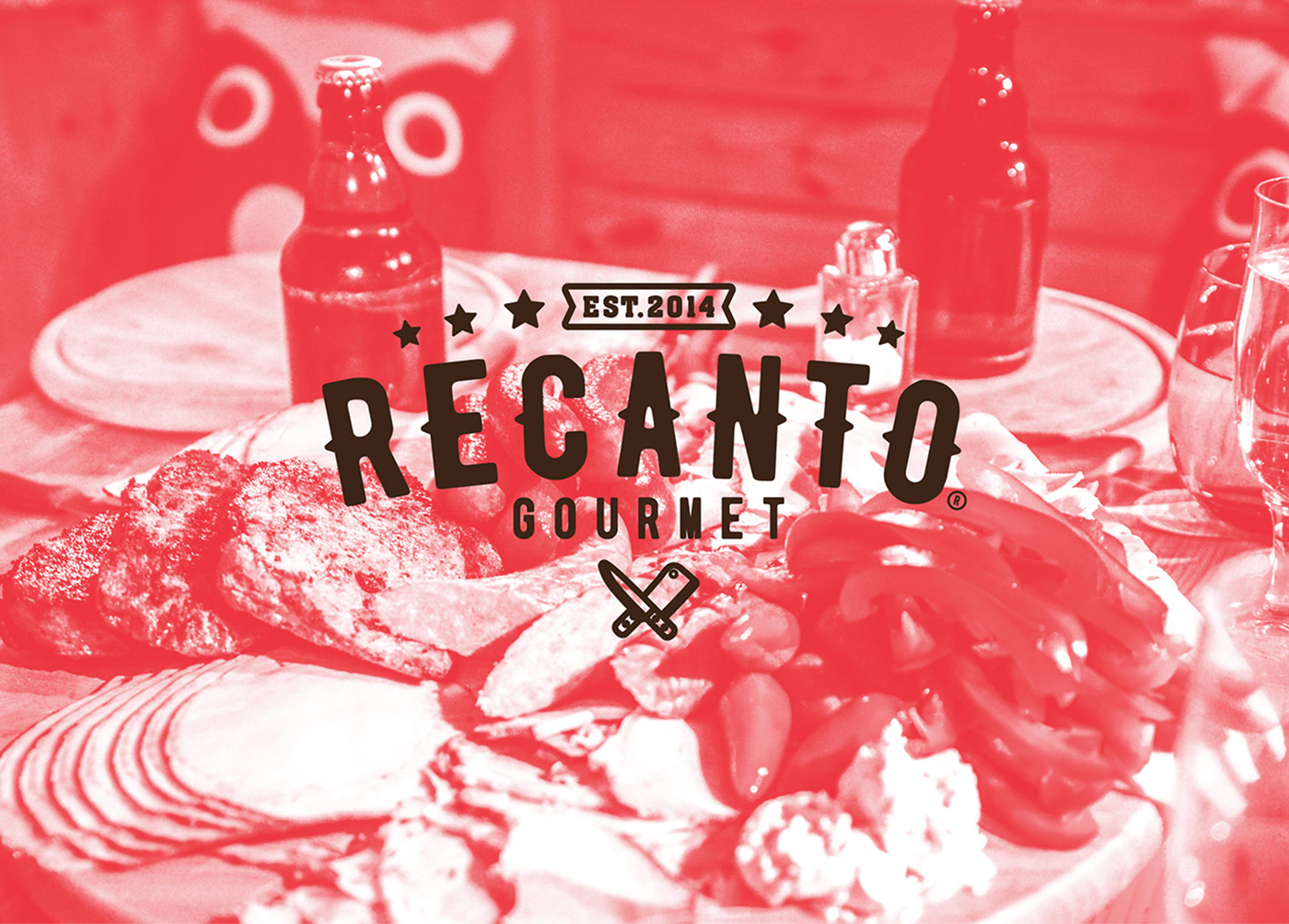 logo Logotype recanto Recanto Gourmet unlucky UnluckyDesign restaurante Logotipo branding 