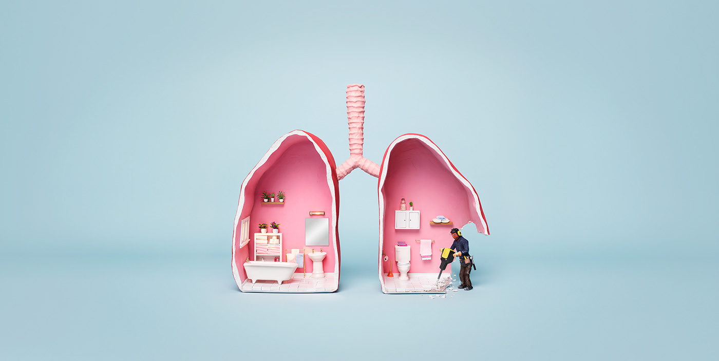 Advertising  lungs mediumformat Miniature Phaseoneiq280