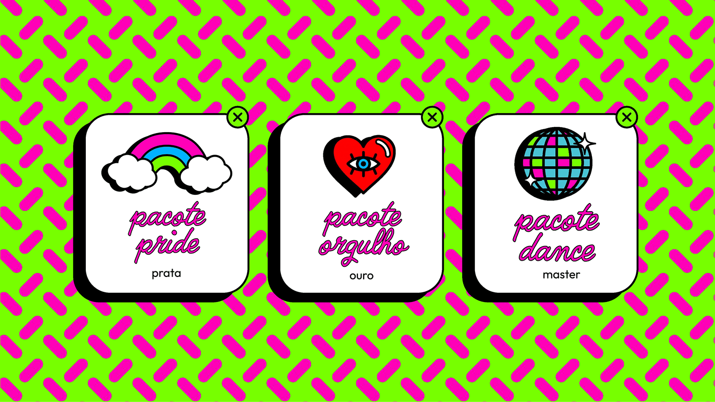 pride presentation Fun pop color popular brand identity LGBT pattern poster