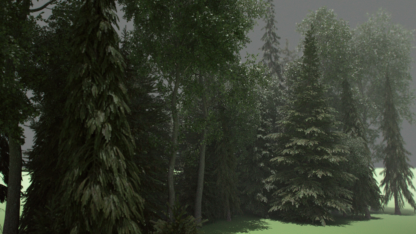 Forest Pack trees grass archviz 3dsmax vray after effects photoshop modeling texturing lighting rendering compositing shading